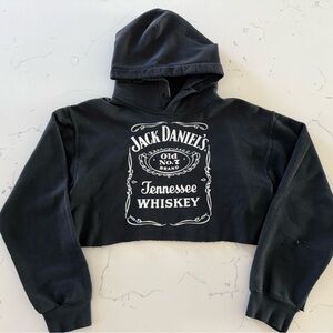 Jack Daniel's Black Cropped Hoodie